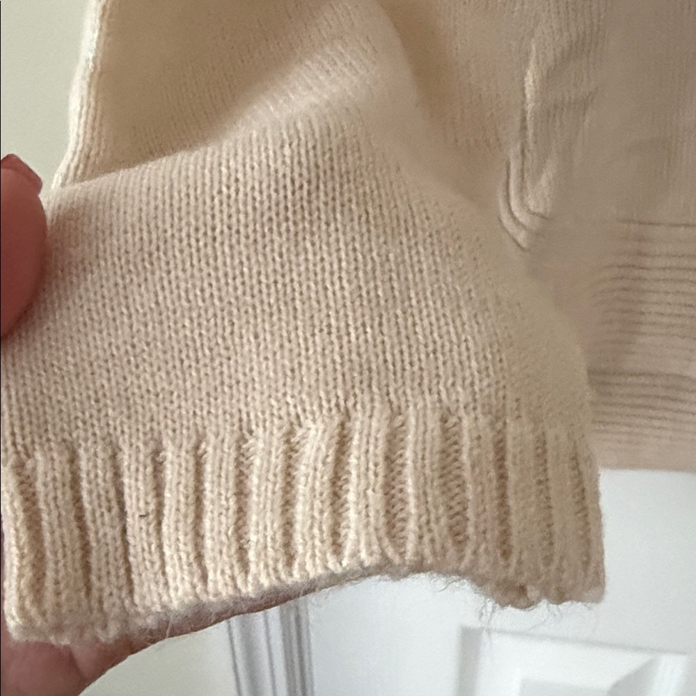 Lane Bryant Cream Textured Knit Sweater Plus Size 22W Lightweight - Picture 5 of 10